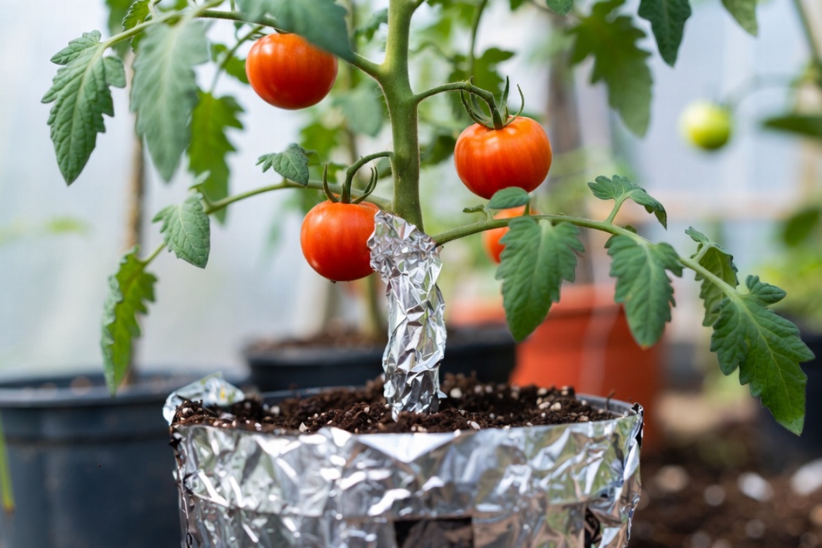 Stavljanje aluminijumske folije u saksiju sa paradajzom: čemu služi i kako je primeniti – image 2