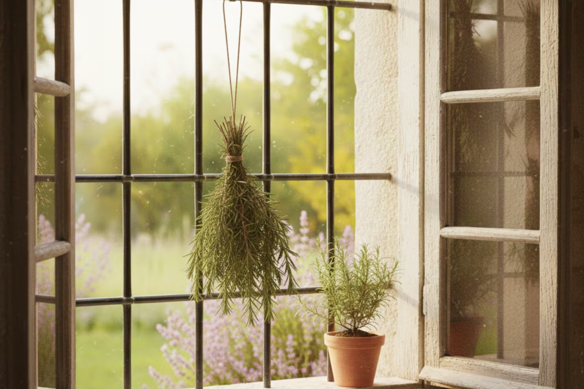 Kačenje grančica ruzmarina na rešetke prozora: čemu služi i koje su prednosti – image 2