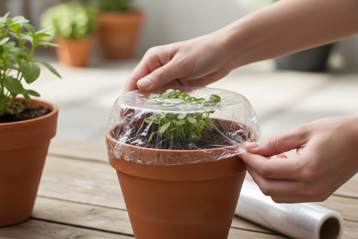 Stavljanje prozirne folije u saksije: zašto se preporučuje i čemu služi – image 2