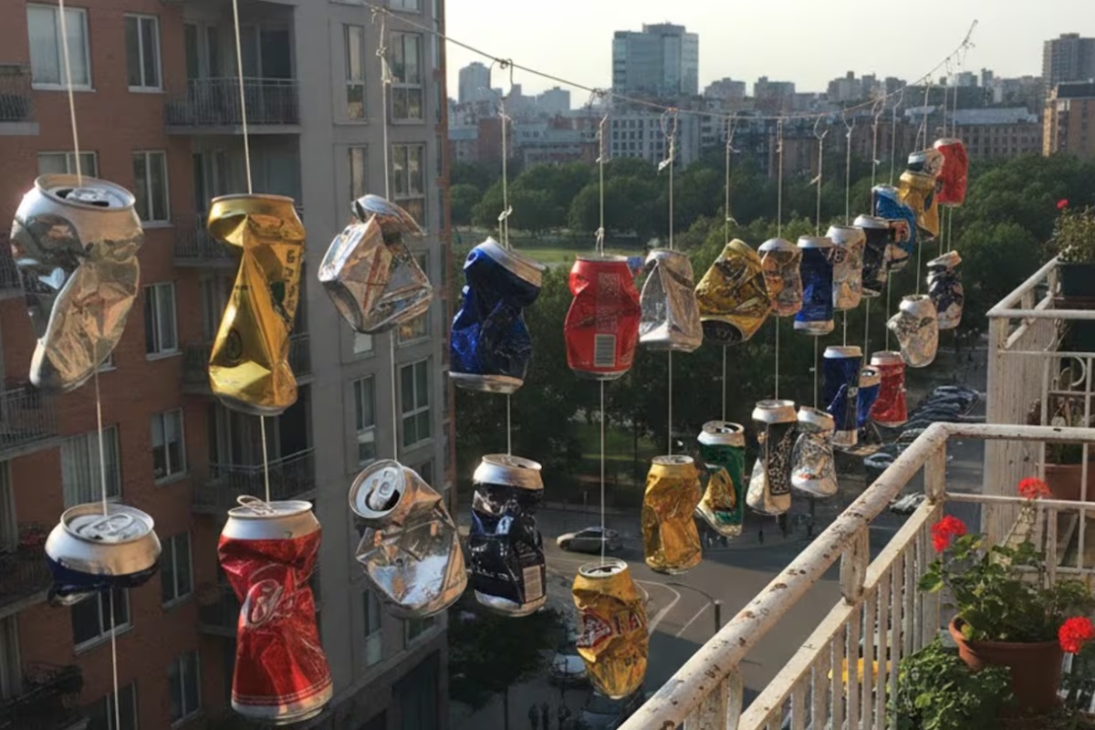 Kačenje spljoštenih limenki na balkon: zašto se to preporučuje i čemu služi – image 2