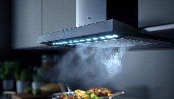 Pohybujte s ním po kuchyni. Odsávač začne silno ťahať.