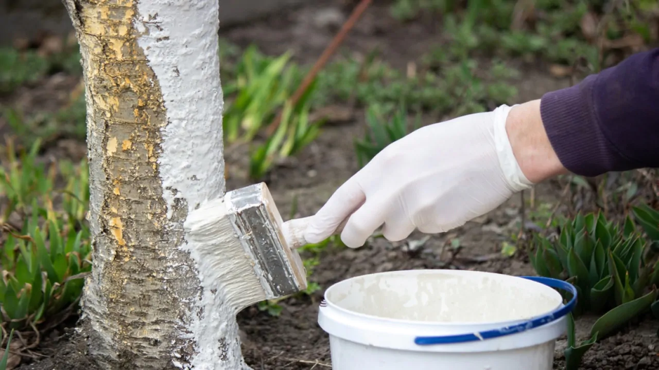 Zimi je voćke potrebno nekoliko puta krečiti. Za bolju zaštitu može se dodati vapno.
