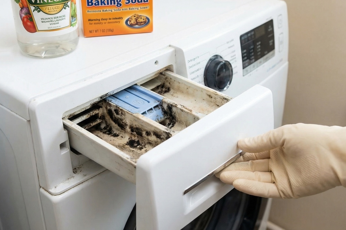 Hitno provjerite ladicu za prašak u perilici rublja: zašto se tamo skuplja crna plijesan i kako je ukloniti jednom zauvijek (ne klorom!)