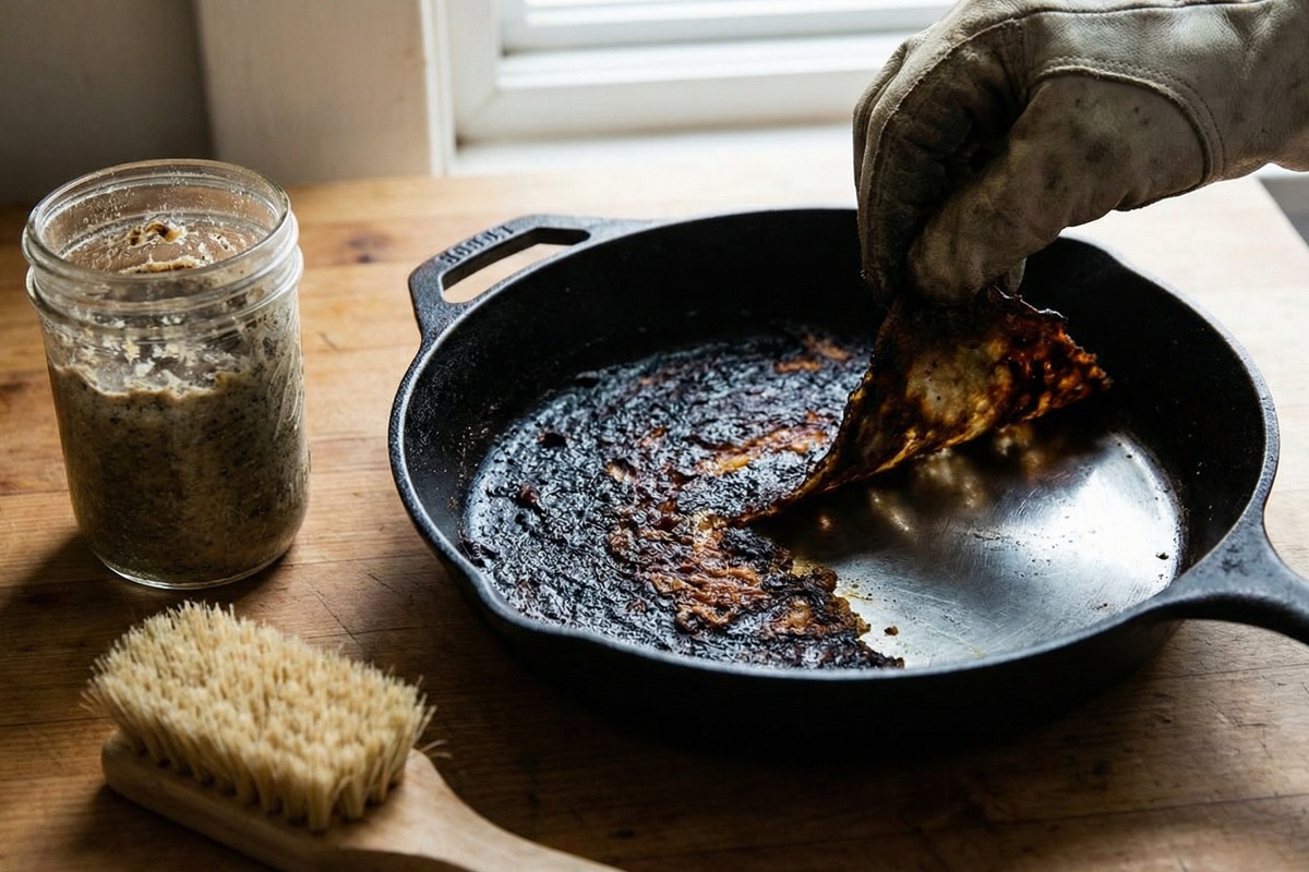 Nemojte ribati tavu satima: prelijte zagorjelo ovom jeftinom mješavinom na 15 minuta i sva će se prljavština sama skinuti kao film