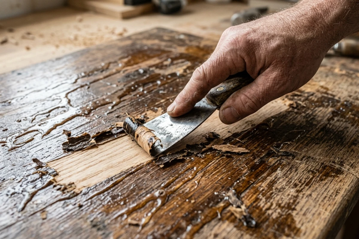Uklanjanje nakupljenog bajca i poliuretana sa drveta: dobar način koji će vam se sigurno dopasti